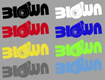 Aufkleber Turbolader Blown